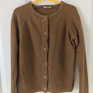 Jamie Kay Tan Button-Up Cardigan 100% Cotton